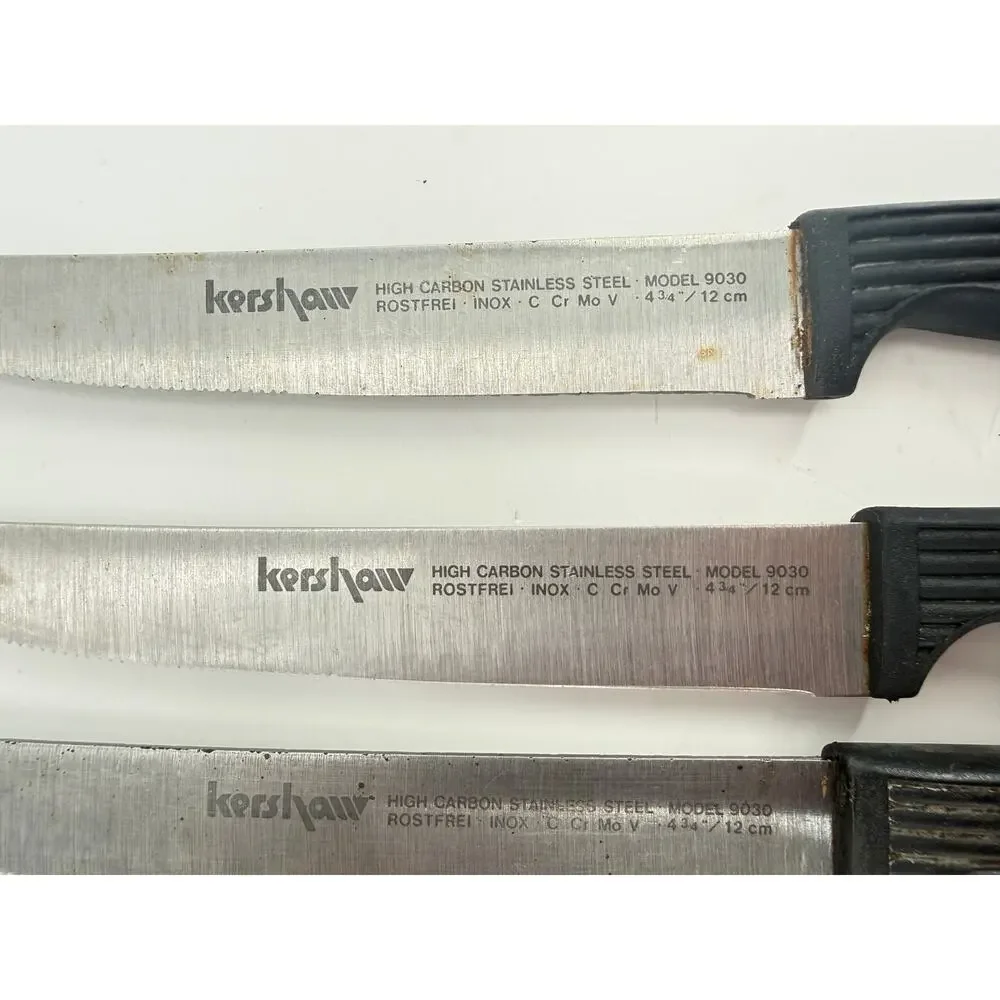 Kershaw Model 9030 Steak Knives Set of 6 Japan High Carbon Stainless Serrated